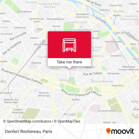 Denfert Rochereau map