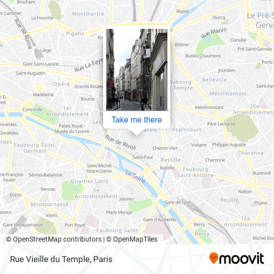 Mapa Rue Vieille du Temple