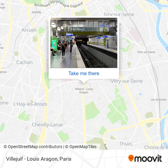 Villejuif - Louis Aragon map