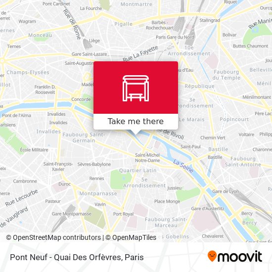 Pont Neuf - Quai Des Orfèvres map