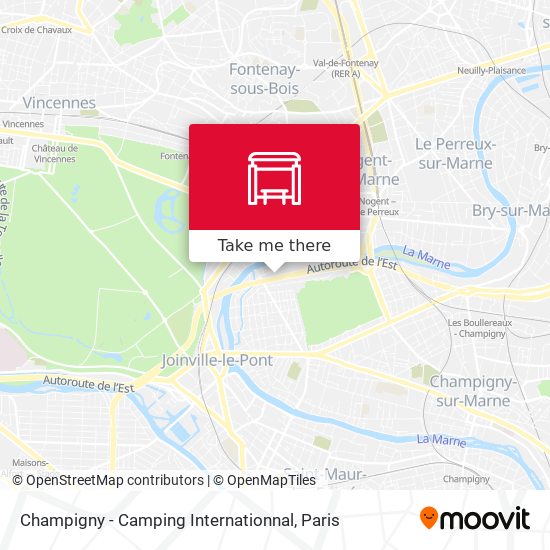 Mapa Champigny - Camping Internationnal