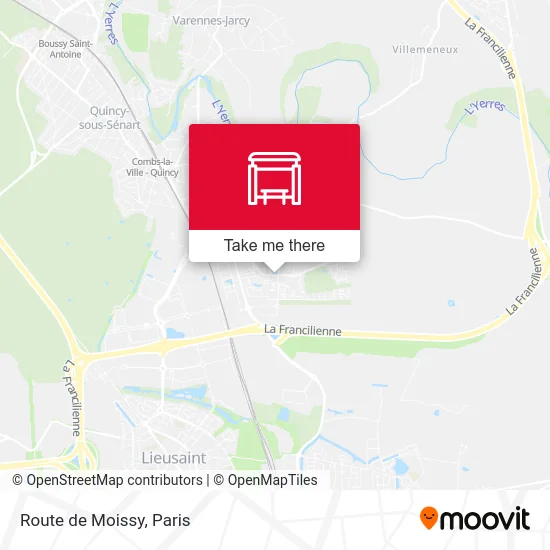 Mapa Route de Moissy