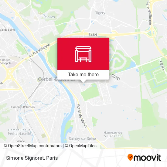 Simone Signoret map