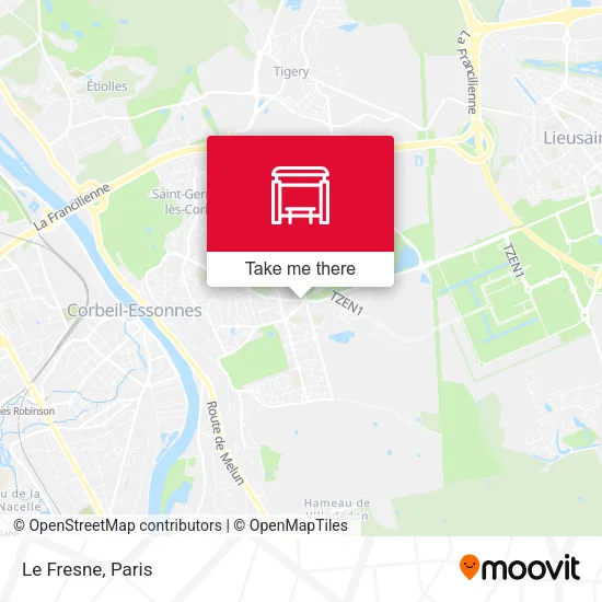 Le Fresne map