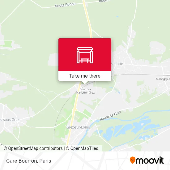 Gare Bourron map
