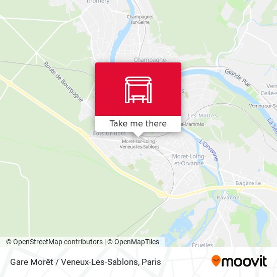 Mapa Gare Morêt / Veneux-Les-Sablons