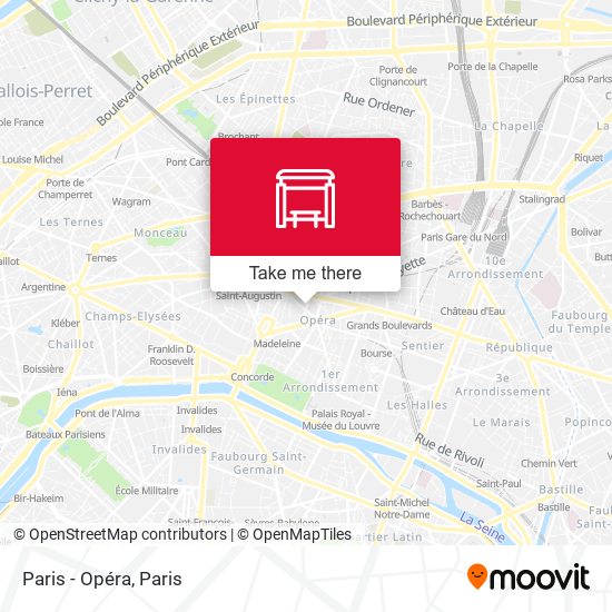 Mapa Paris - Opéra