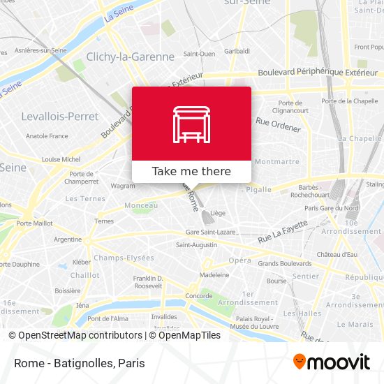 Mapa Rome - Batignolles