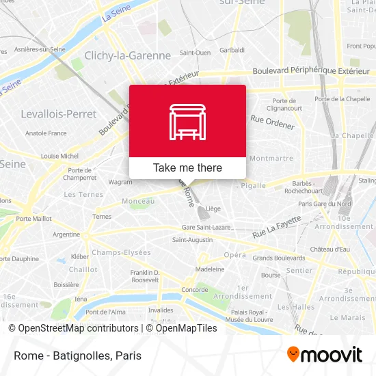 Mapa Rome - Batignolles