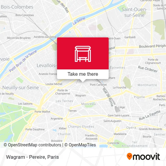 Wagram - Pereire map