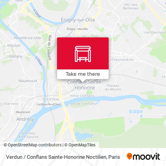 Verdun / Conflans Sainte-Honorine Noctilien map