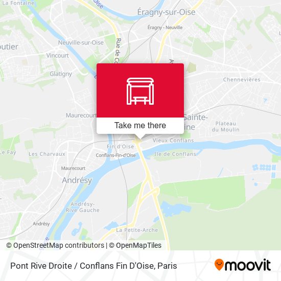 Mapa Pont Rive Droite / Conflans Fin D'Oise