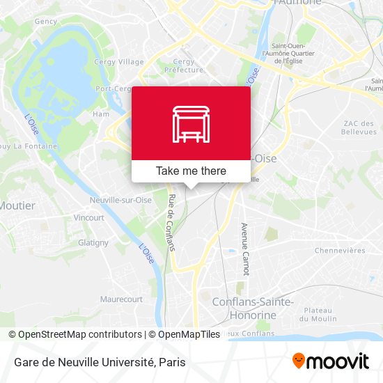 Gare de Neuville Université map