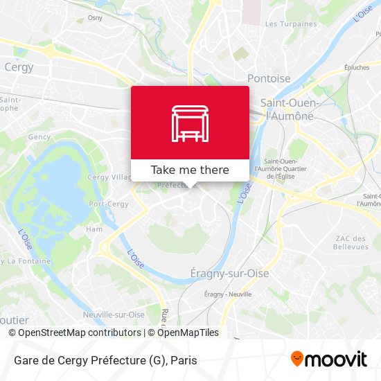 Gare de Cergy Préfecture map