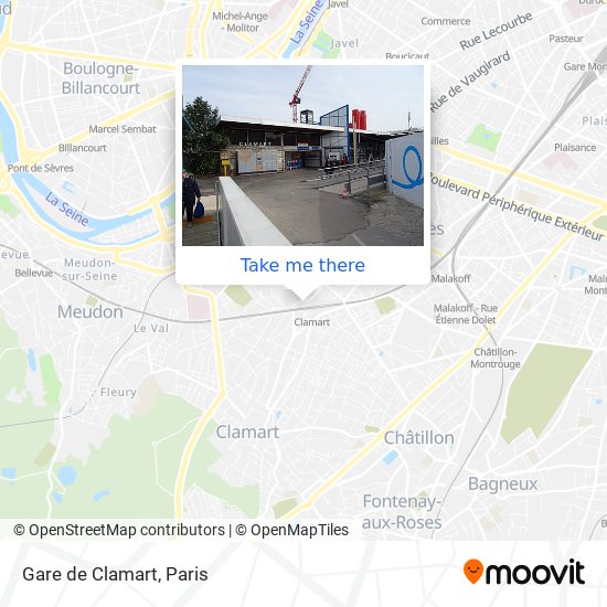 Mapa Gare de Clamart