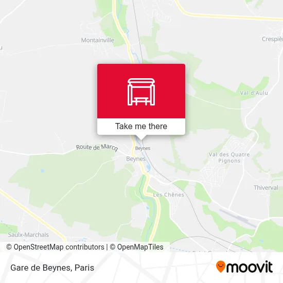 Gare de Beynes map