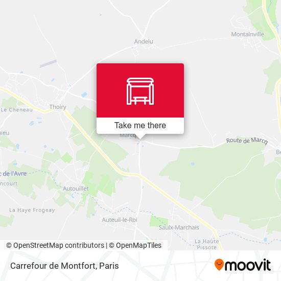 Mapa Carrefour de Montfort