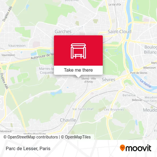 Mapa Parc de Lesser