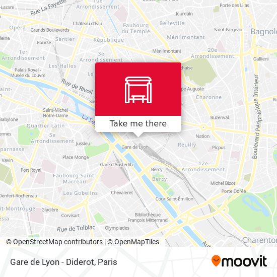 Mapa Gare de Lyon - Diderot