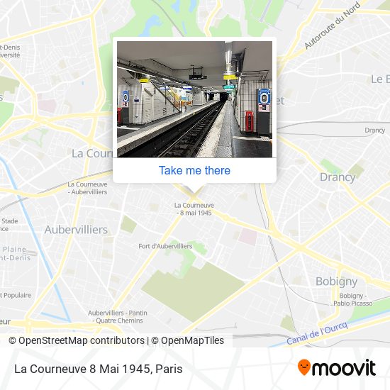 La Courneuve 8 Mai 1945 map