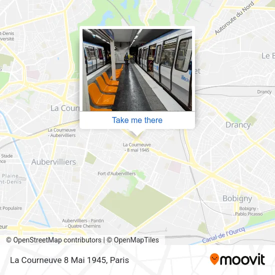 La Courneuve 8 Mai 1945 map