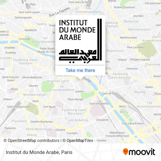Mapa Institut du Monde Arabe