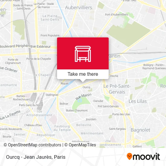 Ourcq - Jean Jaurès map