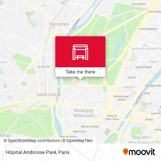 Hôpital Ambroise Paré map