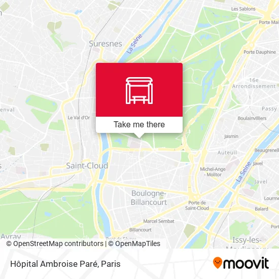 Hôpital Ambroise Paré map