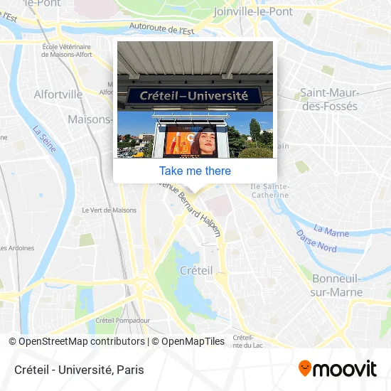 Créteil - Université map