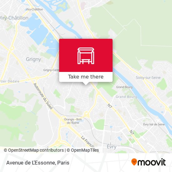 Mapa Avenue de L'Essonne