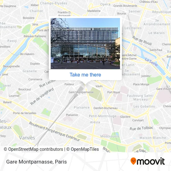 Gare Montparnasse map