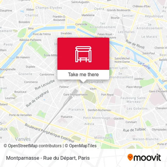 Montparnasse - Rue du Départ map