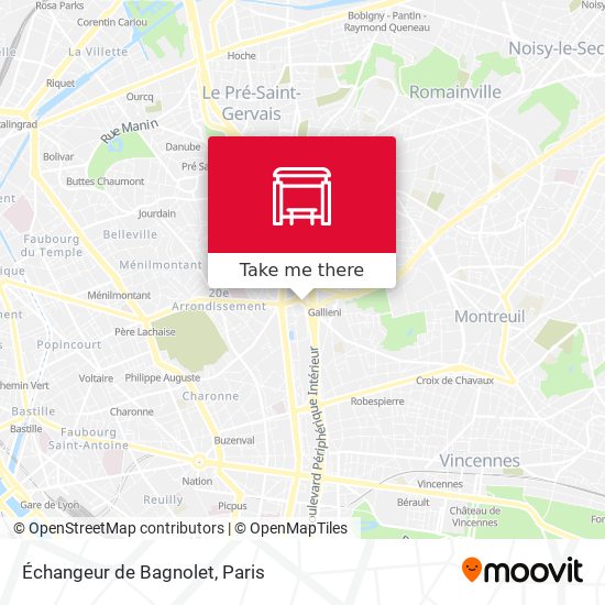 Échangeur de Bagnolet map