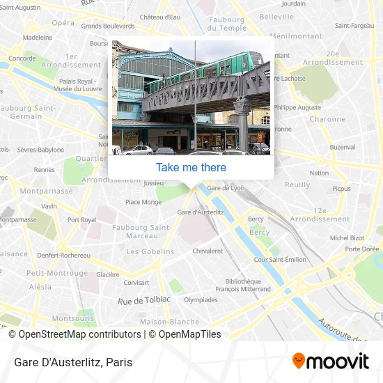 Gare D'Austerlitz map