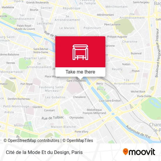 Cité de la Mode Et du Design map