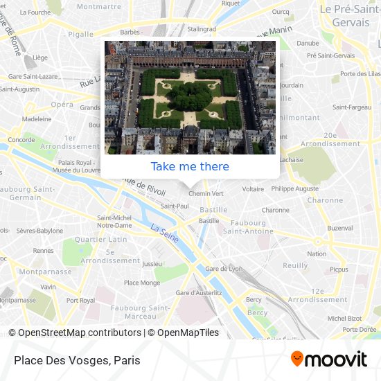 Mapa Place Des Vosges