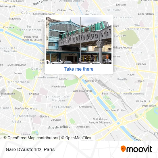 Gare D'Austerlitz map