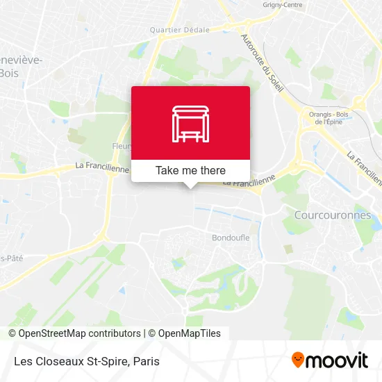 Les Closeaux St-Spire map