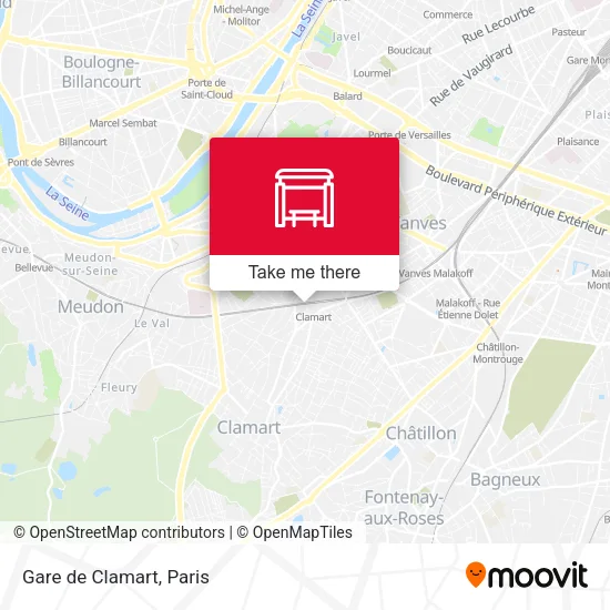 Gare de Clamart map