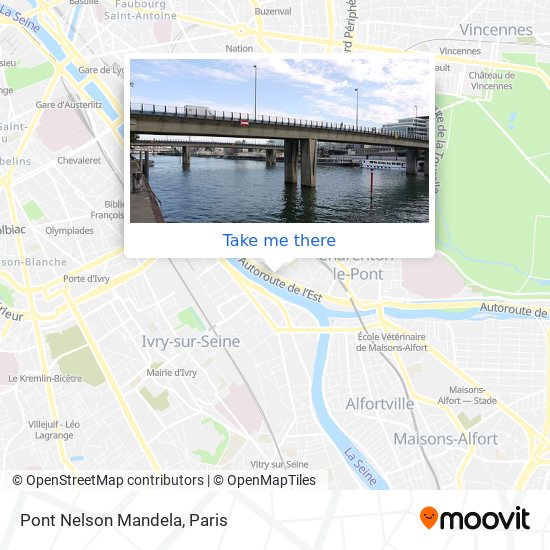 Pont Nelson Mandela map