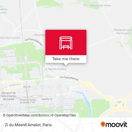 Zi du Mesnil Amelot map