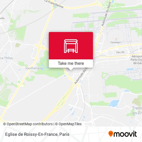 Mapa Eglise de Roissy-En-France
