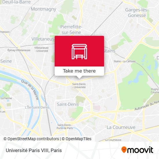 Mapa Université Paris VIII