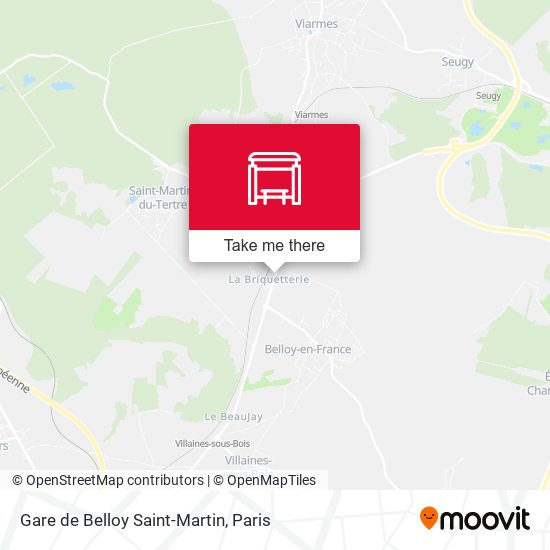 Gare de Belloy Saint-Martin map