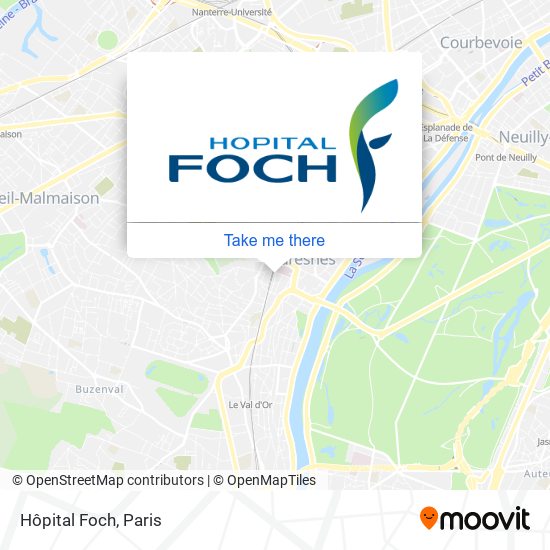 Mapa Hôpital Foch