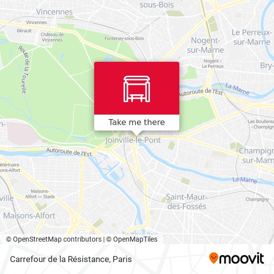 Carrefour de la Résistance map