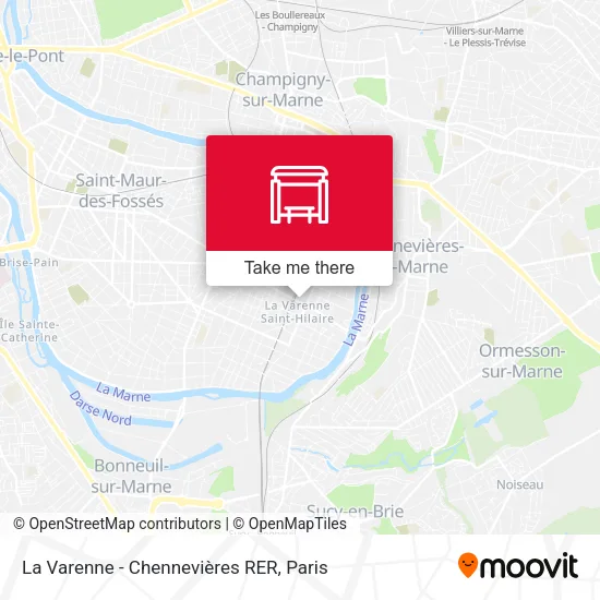 La Varenne - Chennevières RER map