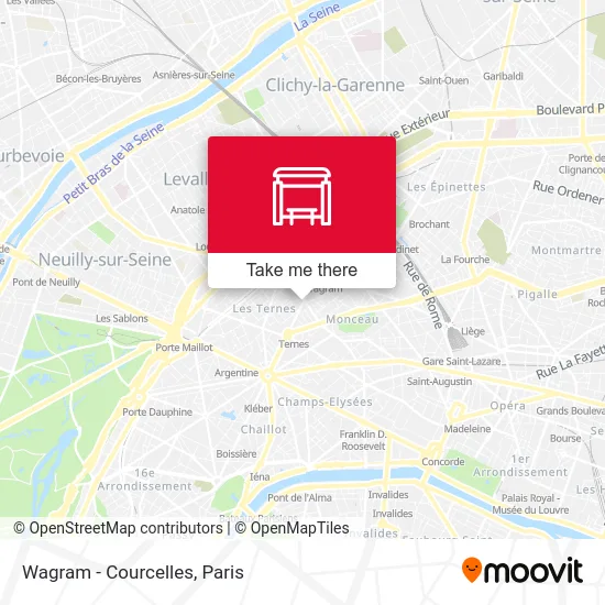 Wagram - Courcelles map