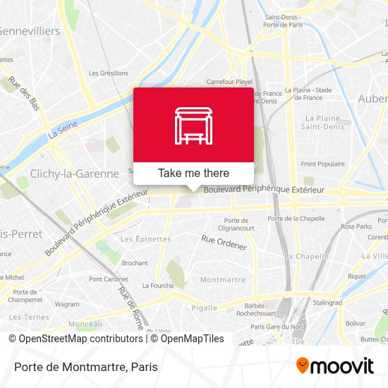 Porte de Montmartre map